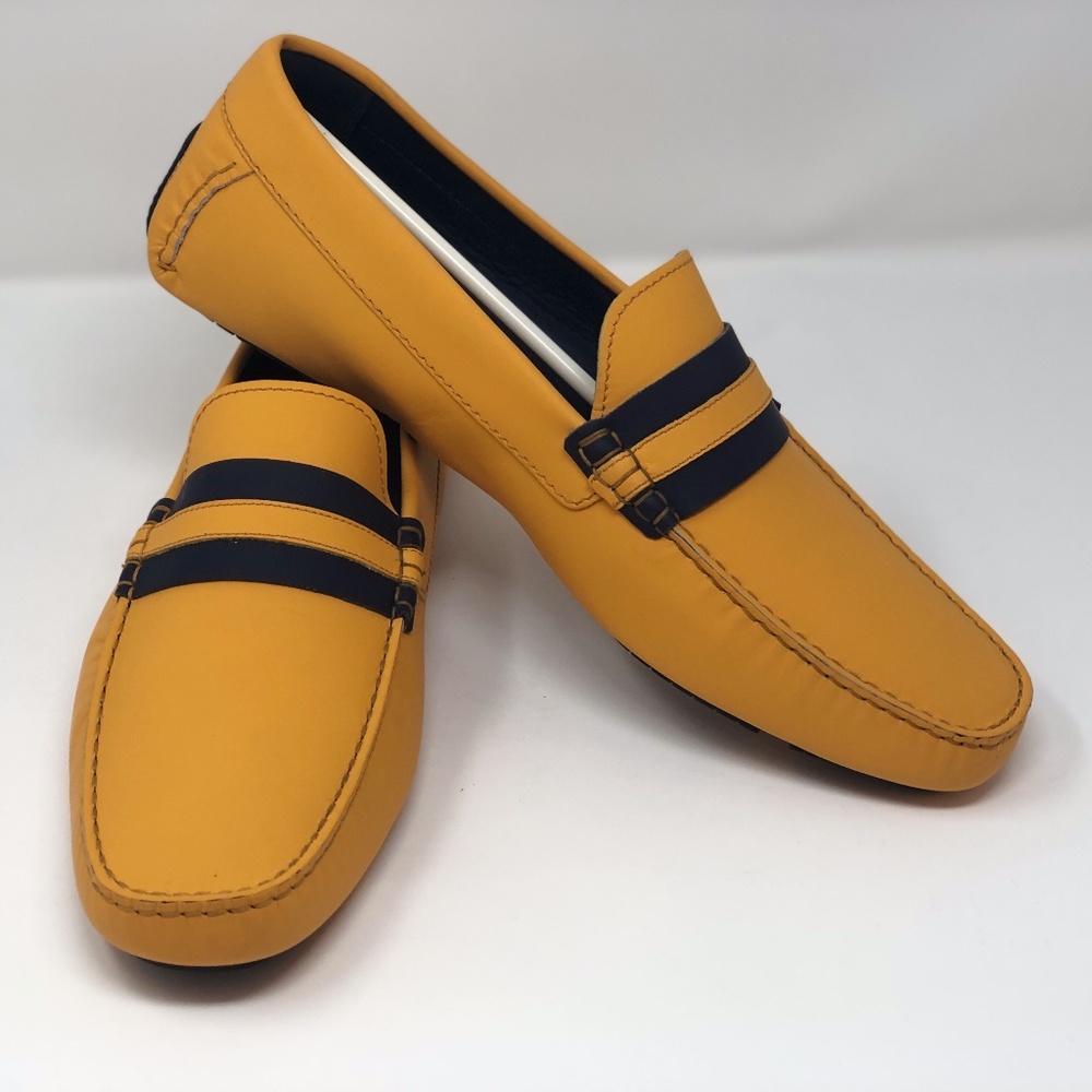 MAX STANCO NIB Rubberized Leather Mens Loafer
